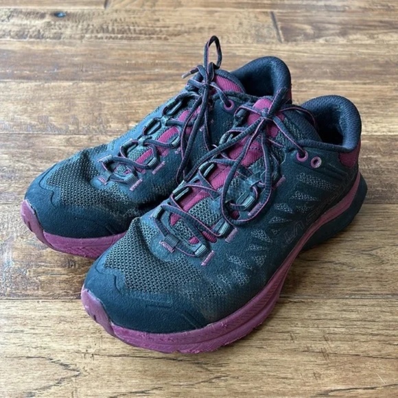 La Sportiva Karacal Mountain Trail Running Shoes Black Red Plum Womens Size 7 - Picture 5 of 10
